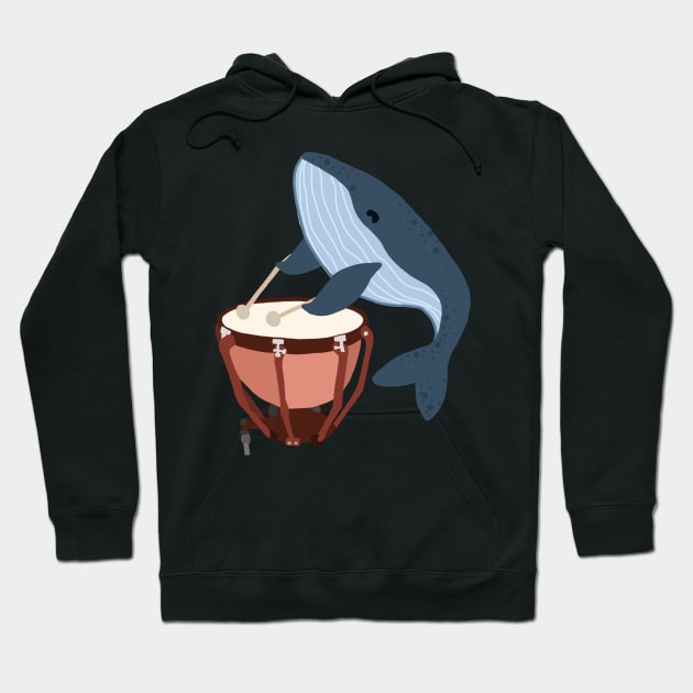 Timpani Whale Hoodie by Artstuffs121